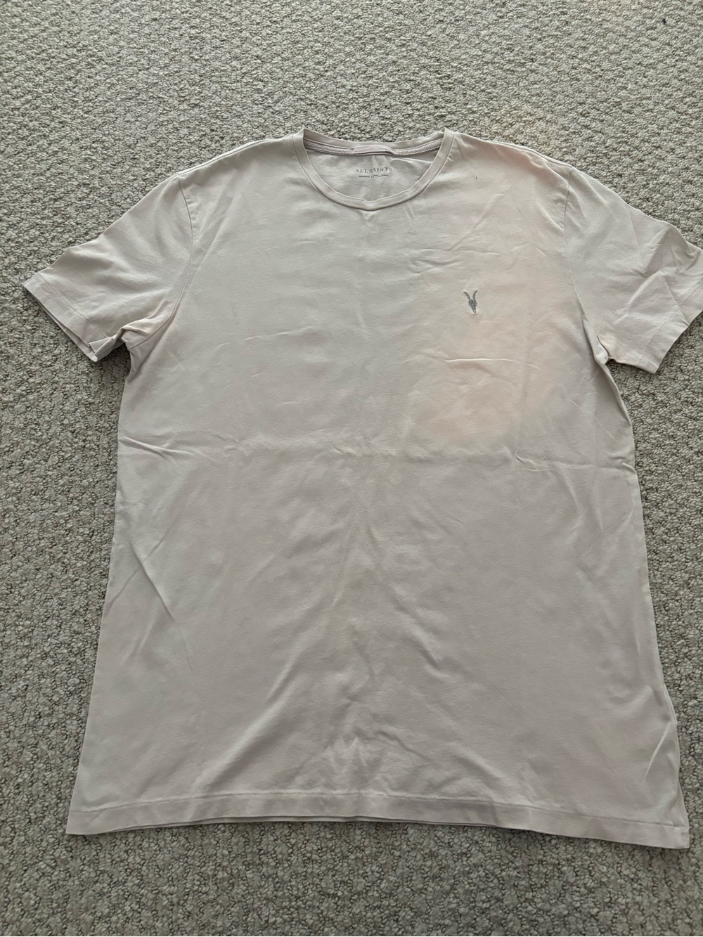 All Saints Men's Short Sleeve Crewneck T-Shirt in Pale Blush
